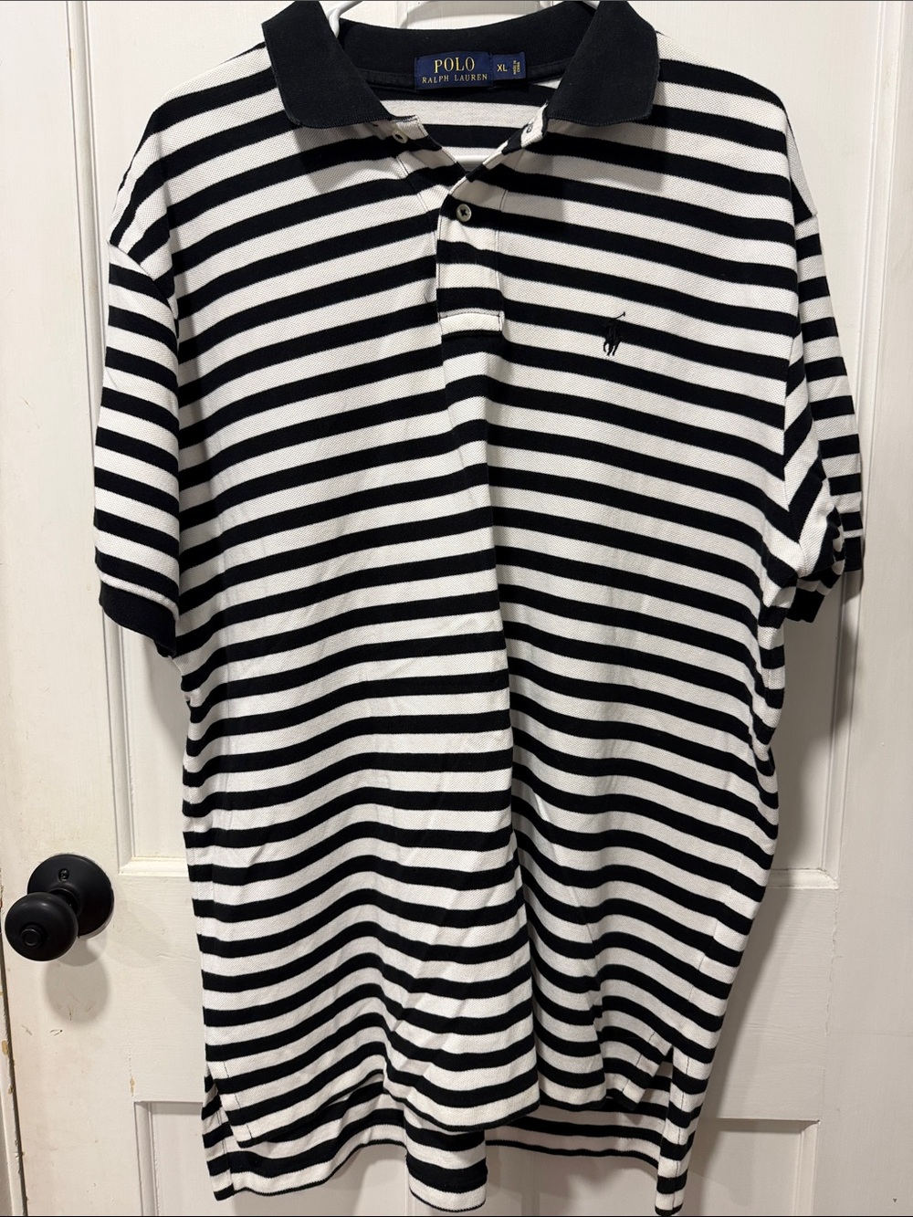 Polo by Ralph Lauren Black & White Striped Polo Shirt